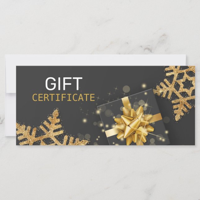 Parties scintillant Snowflakes Gold boîte cadeau B (Devant)