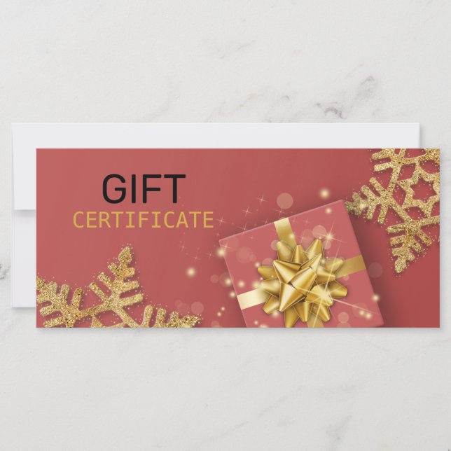 Parties scintillant Snowflakes Gold boîte cadeau C (Devant)