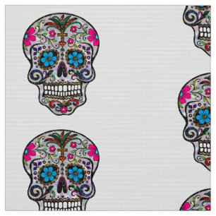 parties scintillant Sugar Skull tissu