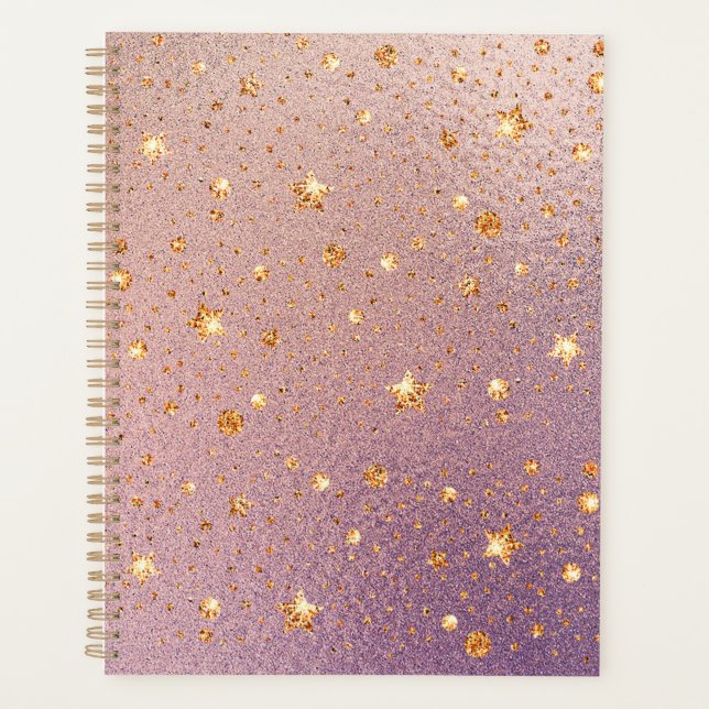 Parties scintillant sur Rose Gold & Purple Foil Te (Devant)