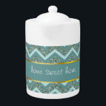 Parties scintillant turquoise<br><div class="desc">Nous célébrons les nouvelles tendances de couleur 2013 dans ce motif de zigzag turquoise amusant avec parties scintillant brillante - Nous avons laissé toutes les images utilisées dans ce design personnalisable - Vous pouvez jouer avec eux à votre contenu de coeur- Cliquez sur le bouton orange 'Personnaliser This' et sélectionnez...</div>