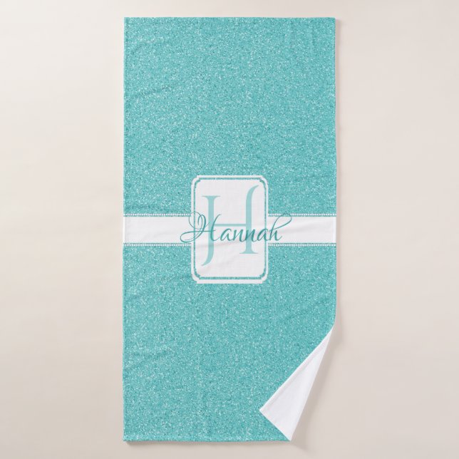 Parties scintillant turquoise Serviettes de bain p (Serviette de bain)