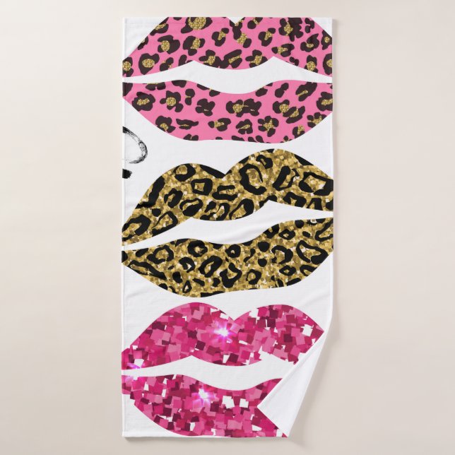 Parties scintillant typographie impression avec lè (Serviette de bain)