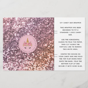 Parties scintillant Unicorn Anniversaire Candy Bar