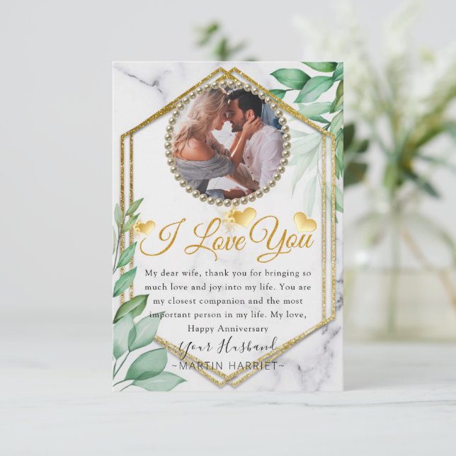 Parties scintillant verdoyante Photo Carte Anniver (Debout devant)