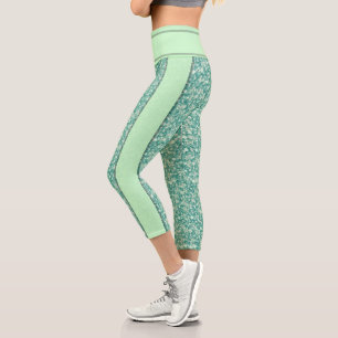 Parties scintillant verte Capri Leggings