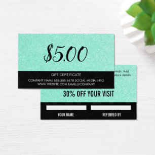Parties scintillant verte   Carte remise