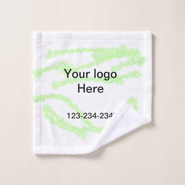 Parties scintillant verte simple ajouter votre num (Gant de toilette)