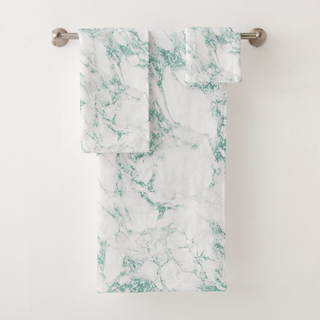 Parties scintillant verte Turquoise moderne Marbre (En situation)