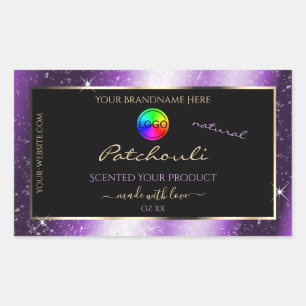 Parties scintillant violet  cadre Étiquette de pro