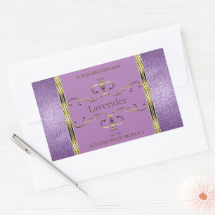 Parties scintillant violet chic et Étiquettes de p