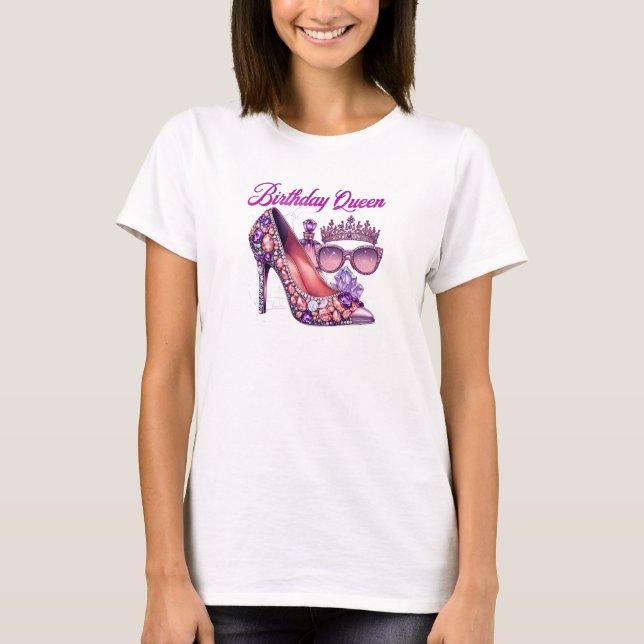 Parties scintillant violet diamant haut talon d'an (Devant)