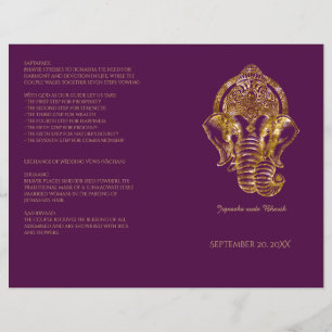 Parties scintillant violet et or Programme de mari