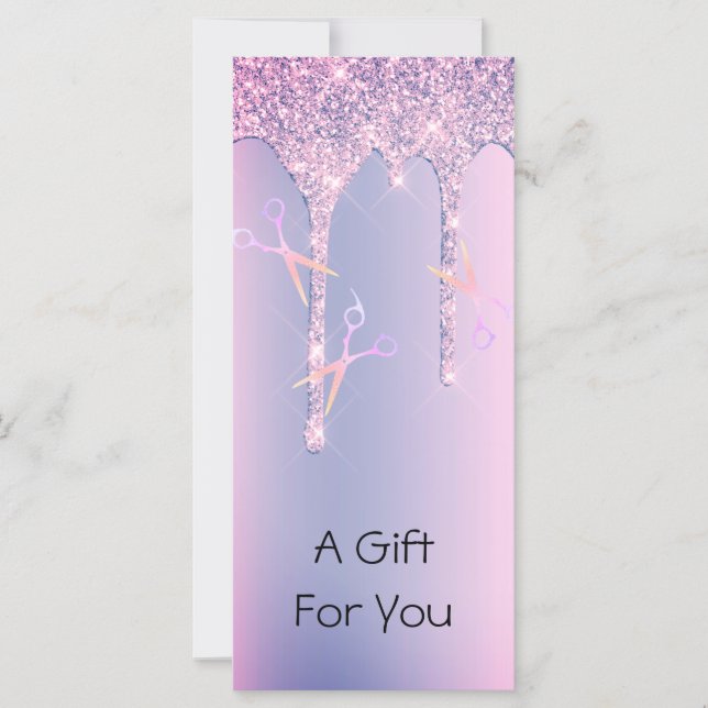 Parties scintillant violet gouttes cheveux ciseaux (Devant)