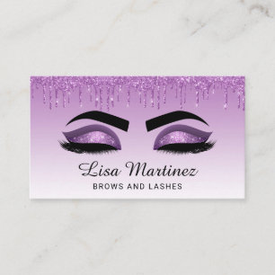 Parties scintillant violet Lash Brow Carte de visi