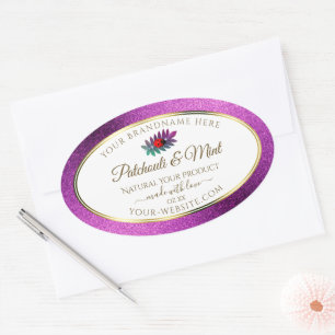 Parties scintillant violet moderne Étiquettes de p