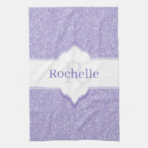 Parties scintillant violet Monogramme Serviette de