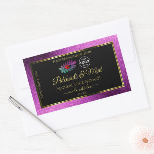 Parties scintillant violet noir Étiquettes de prod