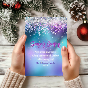 Parties scintillant violet turquoise chic Noël nou