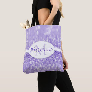 Parties scintillant violette Personnaliser le Sac