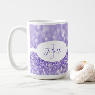 Parties scintillant violette Personnalisez la Mug 