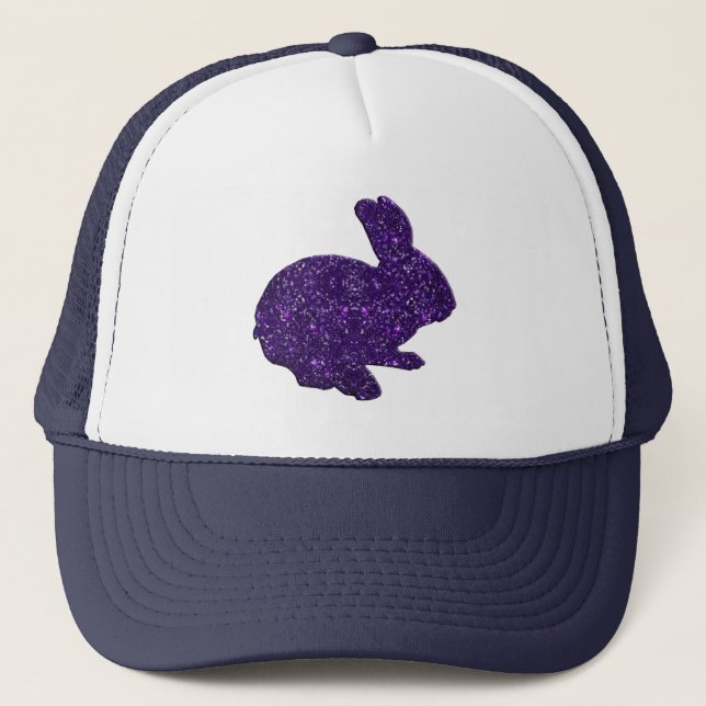 Parties scintillant violette Silhouette Casquette  (Devant)