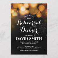 Parties scintillantes d'or de carte d'invitation