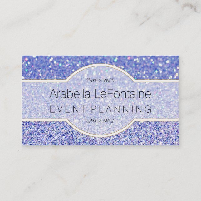 Parties scintillantes élégantes de carte de visite (Devant)