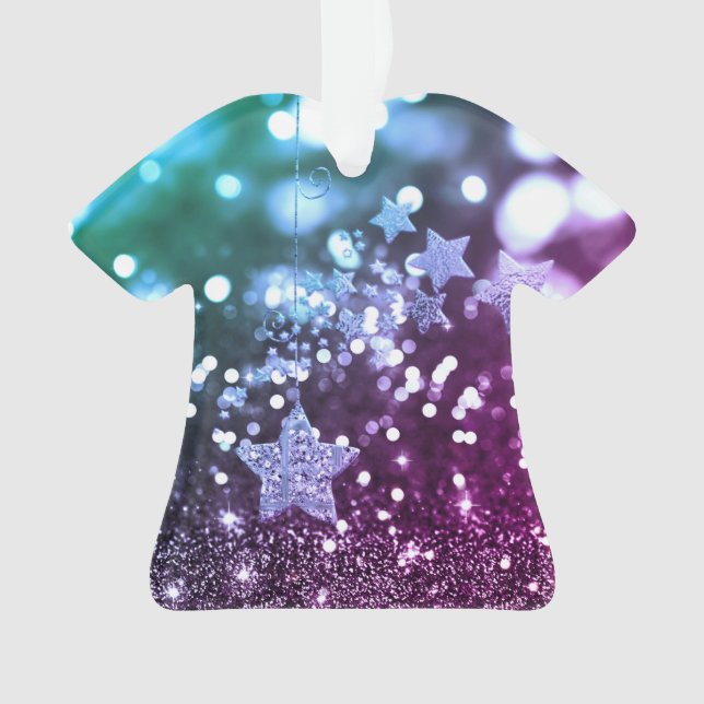 Parties scintillantes et étoiles pourpres et (devant)