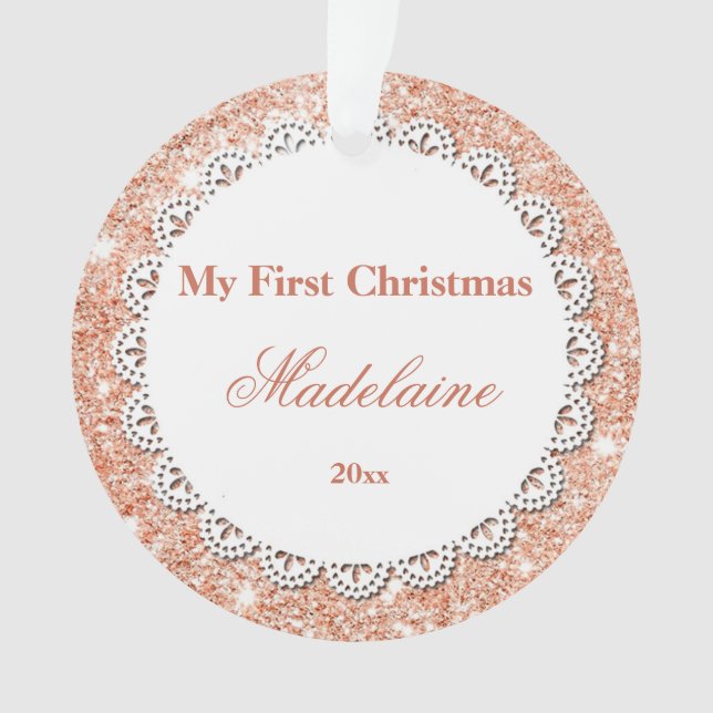 Parties scintillantes roses d'or de premier (devant)