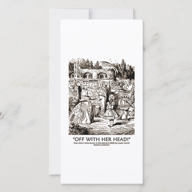 Partir Avec Sa Tête Wonderland Alice Queen Citatio (Devant)