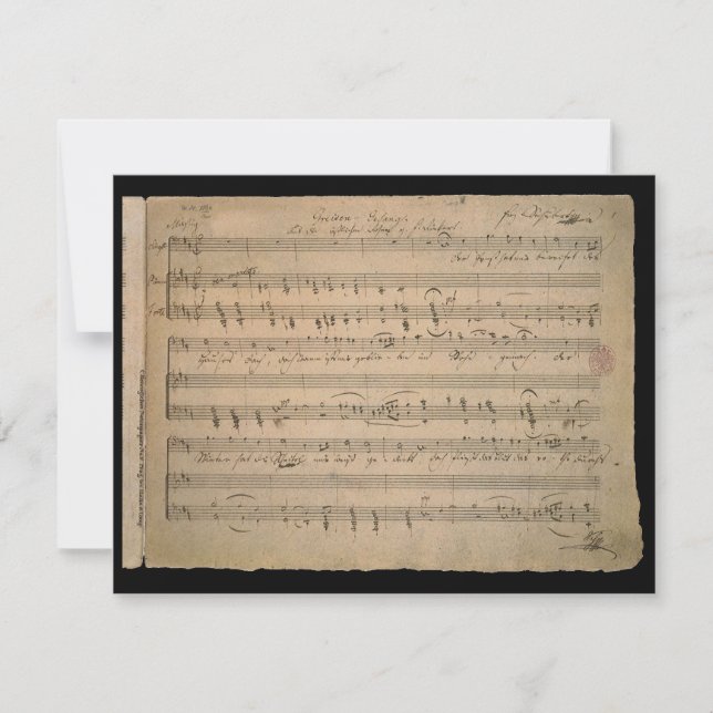 Partition antique de 1822, Chanson du vieil homme (Devant)