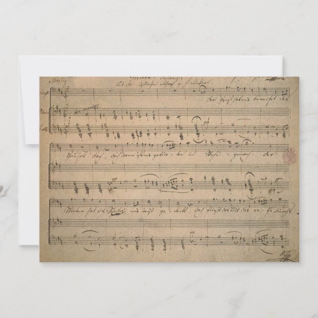 Partition antique de 1822, Chanson du vieil homme (Devant)