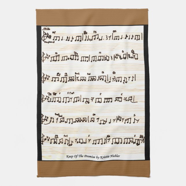 Partition de My Song Musique sur serviette de cuis (Vertical)