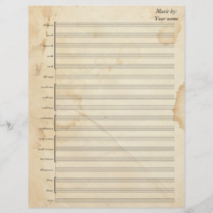 Partition de thé vintage Musique Brass Band