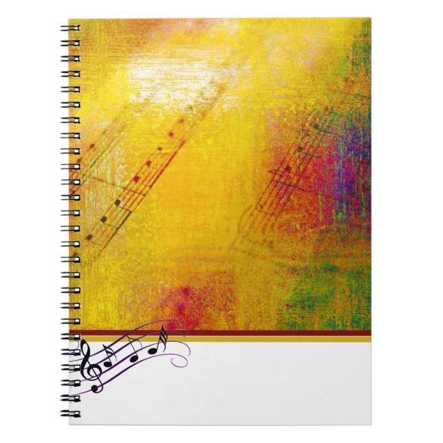partition musicale peinture altérée cahier (Devant)