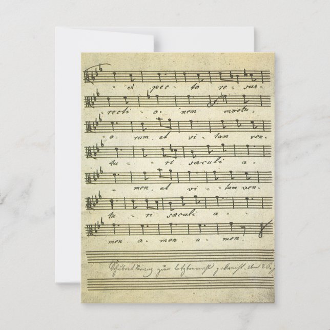 Partition musicale vintage, invitation de partitio (Devant)