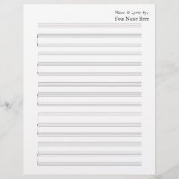 Partition vierge pour piano et voix