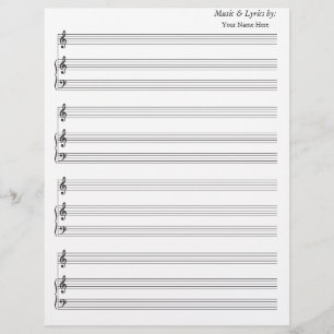 Partition vierge Vierge Piano Treble Clef