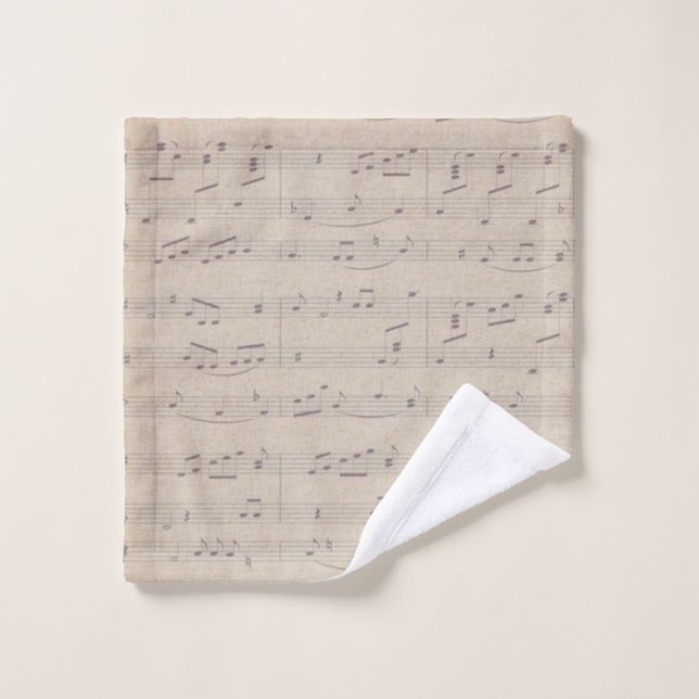 Partition vintage musicien musicien (Gant de toilette)