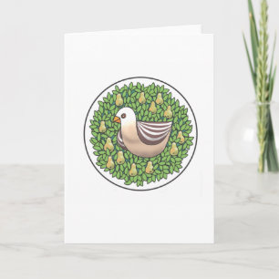 Partridge dans un arbre à poires Carte de voeux