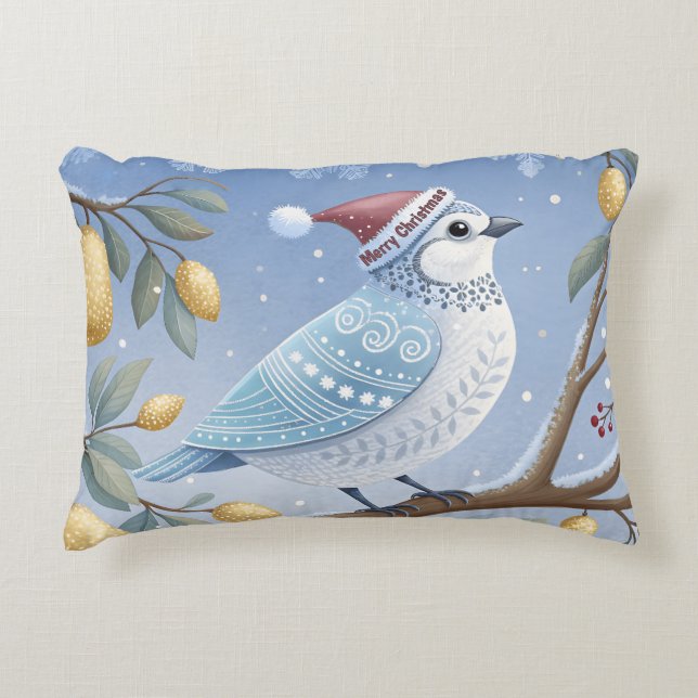 Partridge Dans Un Coussin D'Accentuation De Pear T (Devant)