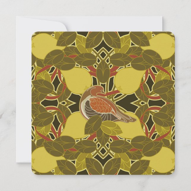 Partridge In A Pear Tree Carte de voeux de Noël (Devant)