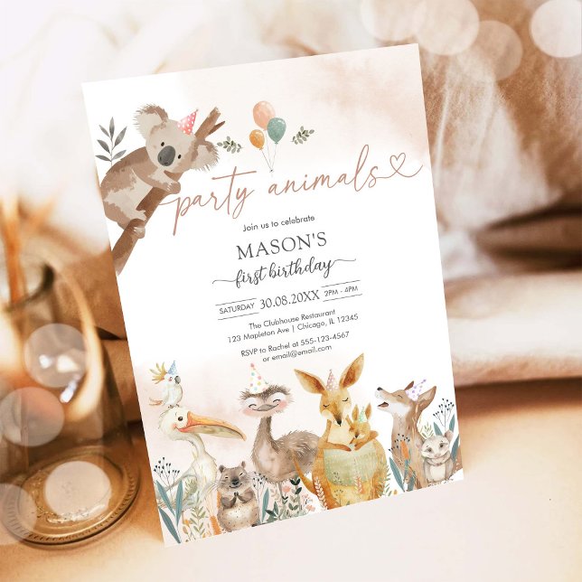 Party Animals Kids Birthday Invitation (Créateur téléchargé)