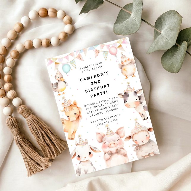 Party Animals Safari Birthday Party Invitation (Créateur téléchargé)