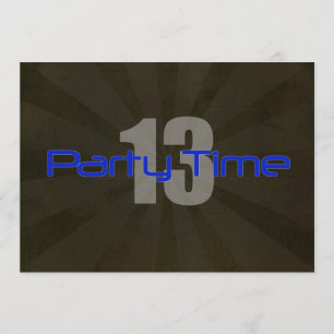 Party invitation d'anniversaire de garçon gris