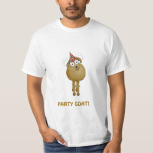 Party le T-shirt de bande dessinée de chèvre