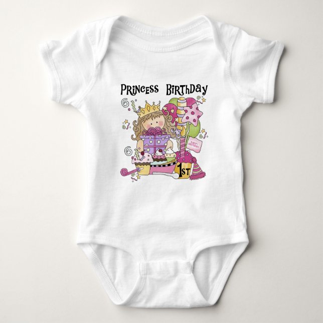 Party Princess 1er Anniversaire t-shirts et cadeau (Devant)