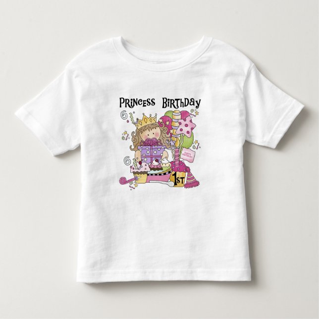 Party Princess 1er Anniversaire t-shirts et cadeau (Devant)