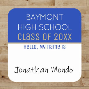 Party Time! Autocollants d'étiquette de nom de réu